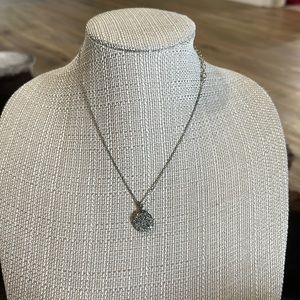 Mariana silver angel necklace clear stones